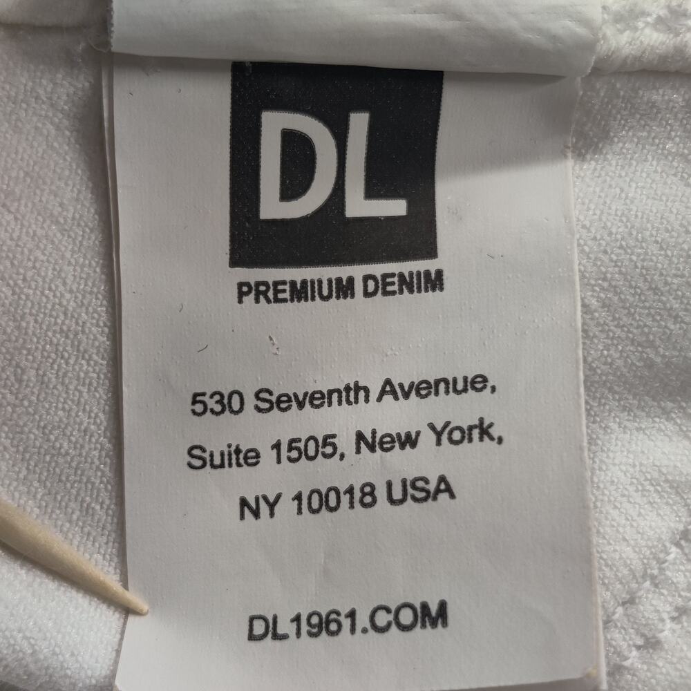 DL1961 Angel Mid Rise Skinny Ankle Jeans Women’s Size 26 White Stretch Denim - Picture 11 of 16